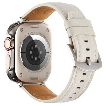 Armband Apple Watch Series 41mm - 40mm - 38mm äkta koskinn - Vit