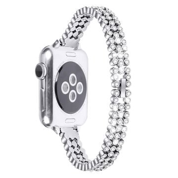 Strassarmband Apple Watch Series 41mm - 40mm - 38mm Zinklegeringsarmband - Silver