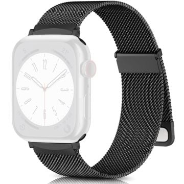 Milanese Mesh Magnetiskt klockarmband Apple Watch Series 49mm - 45mm - 44mm - 42mm - Svart