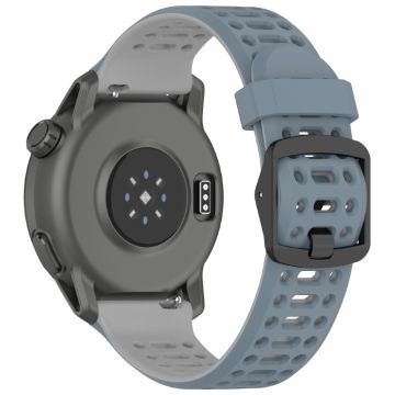 Coros Pace 3 / Apex 2 Pro / Apex Pro Silikonarmband Dual Color 22mm Klockarmband - Blå / Grå