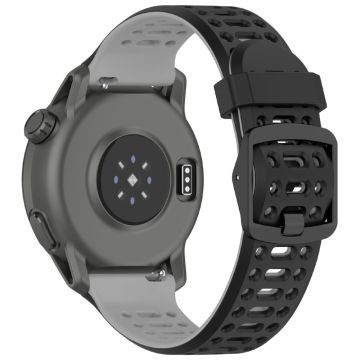 Coros Pace 2 / Apex 2 / Apex 42mm Silikonarmband Dual Color 20mm Klockarmband - Svart / Grå