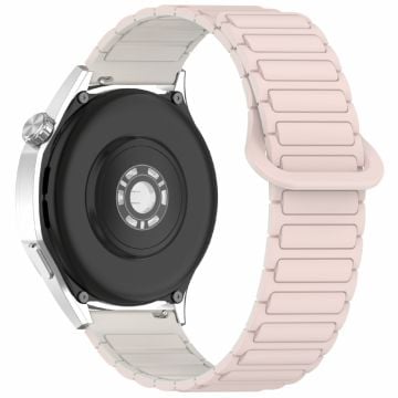 Huawei Watch GT 5 Pro 42mm / GT 5 41mm / GT 4 41mm / Garmin Venu 3S / Forerunner 265S Silikonband 18mm Magnetiskt klockarmband - Rosa / Stjärnljus