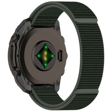 Garmin Fenix 8 51mm / Garmin Fenix 7X / 6X / 5X Klockarmband Nylon Justerbart armband - Militärgrön