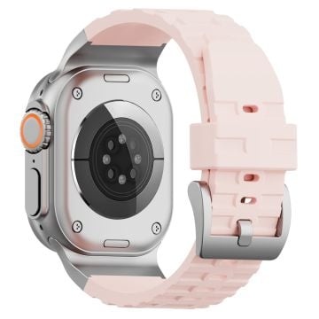 Flytande silikonarmband Apple Watch Series 49mm - 45mm - 44mm - 42mm - Retro Rosa