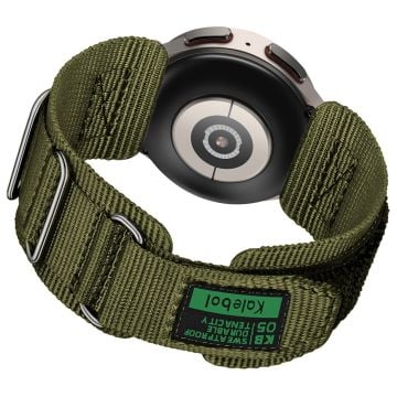 KALEBOL Huawei Watch GT 5 Pro 46mm / GT 5 46mm 3-rings nylonarmband Universal 22mm klockarmband - Militärgrön