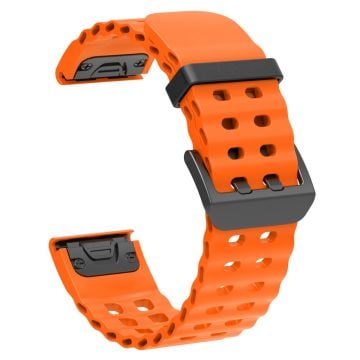 26 mm silikonrem Garmin Fenix 8 51 mm / Enduro 3 / Instinct 2X klockarmband med flera hål - Orange