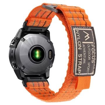 26 mm klockarmband Garmin Fenix 8 51 mm / Enduro 3 / Enduro 2 Magic Tape Nylon Strap - Orange