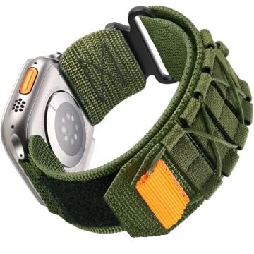 Nylon Loop Watchband Apple Watch 10 42mm / 9 8 7 41mm / SE (2023) (2022) / SE 6 5 4 40mm / 3 2 1 38mm - Army Green