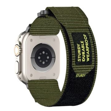 Nylon Band Apple Watch 10 42mm / 9 8 7 41mm / SE (2023) (2022) / SE 6 5 4 40mm / 3 2 1 38mm Watchband with Connector - Army Green