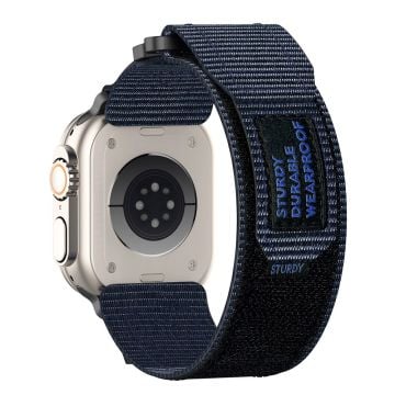 Nylon Watchband with Connector Apple Watch 10 46mm / Ultra 2 / Ultra 49mm / 9 8 7 45mm / SE (2023) (2022) / SE 6 5 4 44mm / 3 2 1 40mm - Midnight Blue