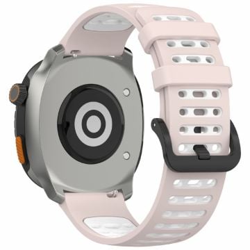 22 mm klockarmband i silikon Xiaomi Watch S4 Sport / Samsung Galaxy Watch3 45 mm / Watch 46 mm sportarmband - Rosa + Vit