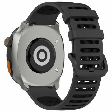 22 mm klockarmband i silikon Xiaomi Watch S4 Sport / Samsung Galaxy Watch3 45 mm / Watch 46 mm sportarmband - Mörkgrå + Svart