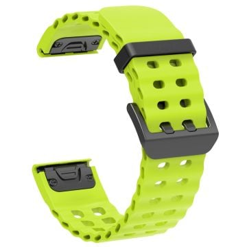 26mm Silicone Strap Garmin Fenix 8 51mm / Enduro 3 / Instinct 2X Multiple Holes Watchband - Grass Green