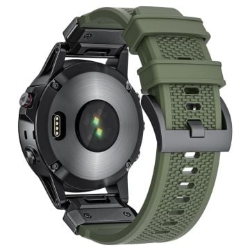 26 mm gummiband Garmin Fenix 8 51 mm / Enduro 3 / Instinct 2X Universal Watch Band - Militärgrön