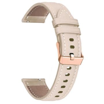 18mm PU läderarmband Huawei Watch GT 5 Pro 42mm / GT 5 41mm / GT 4 41mm Rose Gold Buckle klockarmband - Aprikos