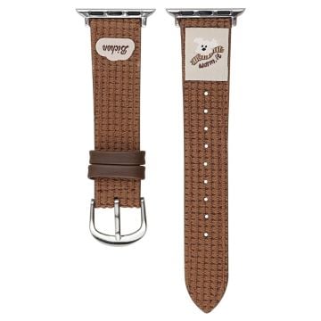 Waffle Texture Nylon Watch Band Watch Band Apple Watch Series 10 42mm - Brown