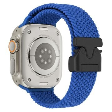 Wrist Strap Apple Watch Series 10 42mm Parachute Buckle Nylon Braided Watch Band - Blue