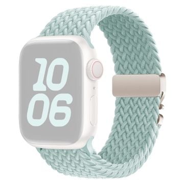 Nylon Strap Apple Watch Series 10 42mm Parachute Buckle Braided Watch Band - Light Mint