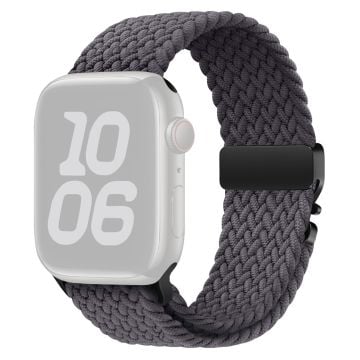 Nylon Strap Apple Watch Series 10 42mm Parachute Buckle Braided Watch Band - Space Grey