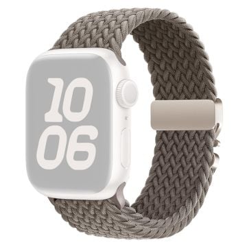 Nylon Strap Apple Watch Series 10 42mm Parachute Buckle Braided Watch Band - Mud Color