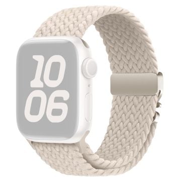 Nylon Strap Apple Watch Series 10 42mm Parachute Buckle Braided Watch Band - Starlight