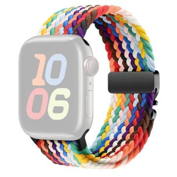 Nylon Strap Apple Watch Series 10 46mm Parachute Buckle Watch Band - Rainbow