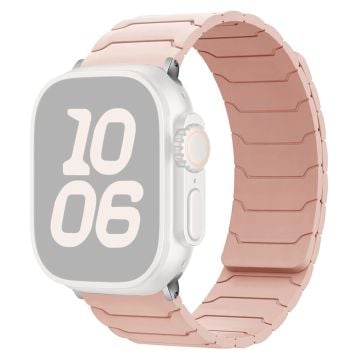 Silicone Strap Apple Watch Series 10 42mm Magnetic Band - Pink