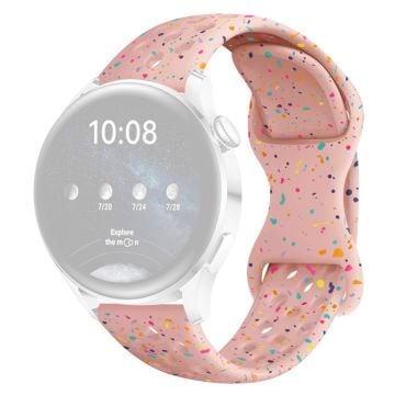 Samsung Galaxy Watch / Huawei Watch / Garmin / Amazfit 20mm Replacement Band Silicone Butterfly Clasp Strap Butterfly Clasp Design - Pink