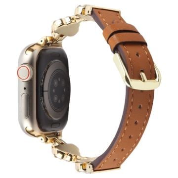 Watch Band Apple Watch Series 10 42mm Ultra Fiber Leather Diamond-Shaped Strap - Brown