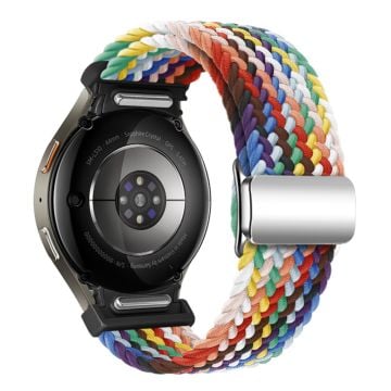 KALEBOL Magnetic Watch Strap Samsung Galaxy Watch FE 40mm / Watch7 / 6 / 6 Classic / 5 / 5 Active / 5 Pro / 4 / 4 Classic / 4 Active Braided Band - Official Rainbow