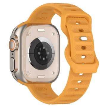 Silikonarmband med prickdesign för Apple Watch - Gul