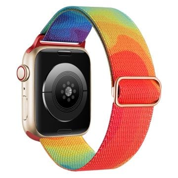 Färgstarkt klockarmband i flytande nylon för Apple Watch Series 9/8/7/6/SE 41mm/40mm/38mm - Färgglad Vätska