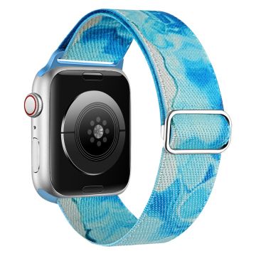 Färgstarkt klockarmband i flytande nylon för Apple Watch Series 9/8/7/6/SE 41mm/40mm/38mm - Havsblå