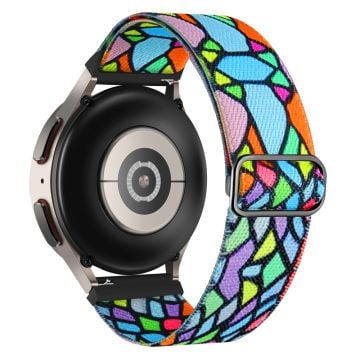 Mönstrat klockarmband i nylon för Coros Apex Pro / Apex 46mm - Geometrisk Regnbågsdesign