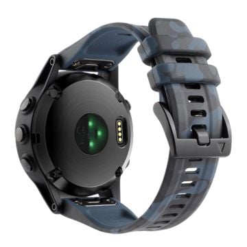 Kamouflagegrått silikonarmband för Garmin Fenix 7X/6X Snabbkopplingsrem