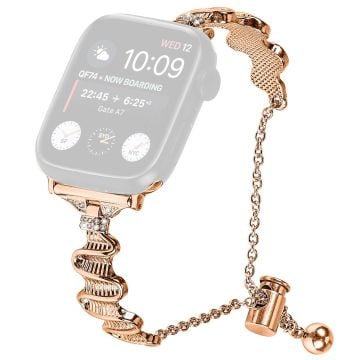 Apple Watch Series 9 / 8 / 7 41mm / 6 / 5 / 4 / SE / SE (2022) / SE (2023) 40mm / 3 / 2 / 1 38mm Alloy Strap Bracelet Klockarmband - Roséguld