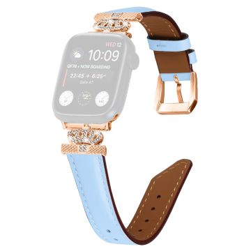 Sportarmband Apple Watch Series 9 8 7 41mm / SE (2023) SE (2022) 6 5 4 SE 40mm / 3 2 1 38mm Strassarmband med roséguldspänne - Blå