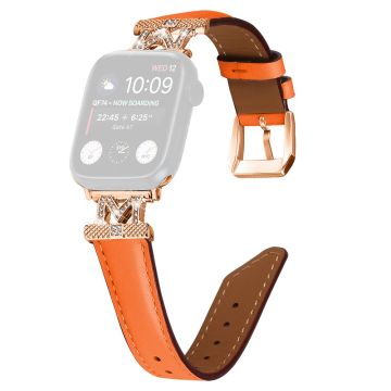 Rose Gold Buckle Strap Apple Watch Universal 41mm/40mm/38mm klockarmband - Orange