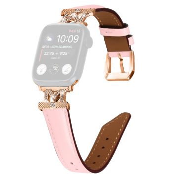 Rose Gold Buckle Strap Apple Watch Universal 41mm/40mm/38mm klockarmband - Rosa