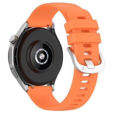 Huawei Watch Universal klockarmband 22mm flytande silikonarmband med stålspänne - Orange