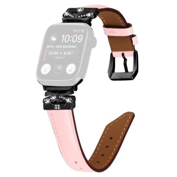 Svart klockarmband med spänne Apple Watch Series Universal 41mm/40mm/38mm - Rosa