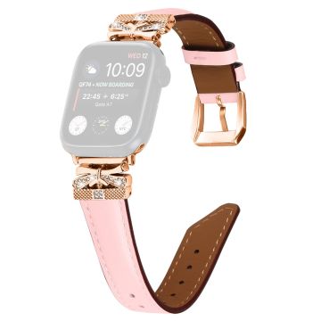 Apple Watch Series Universal 41mm/40mm/38mm Smart klockarmband med roséguldspänne - Rosa