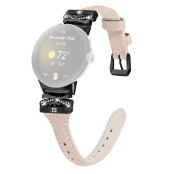 Svart klockarmband med spänne Google Pixel Watch / Pixel Watch 2 Butterfly Connector armband - Aprikos