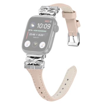 Klockarmband Apple Watch Series 9 8 7 41mm / 6 5 4 SE SE (2022) SE (2023) 40mm / 3 2 1 38mm Silver Buckle Band - Aprikos