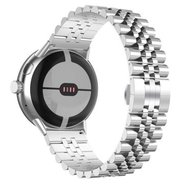 Google Pixel Watch / Watch 2 Ersättningsklockarmband i rostfritt stål - Silver