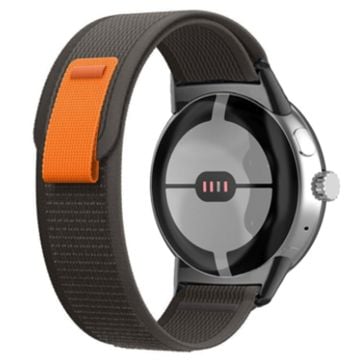 Google Pixel Watch / Watch 2 Nylon Klockarmband Justerbart handledsarmband med snabbkoppling - Grå