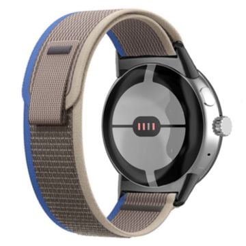 Google Pixel Watch / Watch 2 Nylon Klockarmband Justerbart handledsarmband med snabbkoppling - Blå