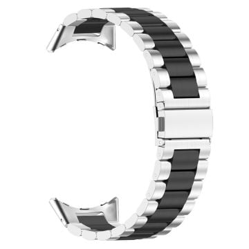 Google Pixel Watch / Watch 2 Klockarmband i rostfritt stål Integrerat ersättningsarmband - Silver / Svart / Silver