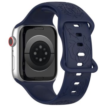 Apple Watch Series 41mm / 40mm / 38mm Silikon klockarmband ersättningsarmband - Mörkblå