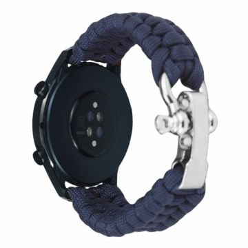 Huawei Watch GT4 46mm / Samsung Galaxy Watch3 45mm Klockarmband 22mm flätat reparmband - Midnattsblå